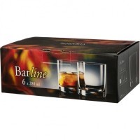 Набор бокалов для виски/воды 280 мл из 6 штук &quot;трио&quot; платина высота 9 см Crystalex (674-778)