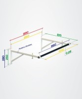 Турник настенный Spectr 1, разборный d=28 мм, ширина 100 см, вынос 60 см (979621)