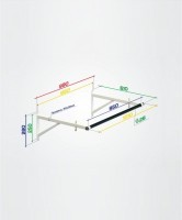 Турник настенный Spectr 1, разборный d=28 мм, ширина 100 см, вынос 60 см (979621)