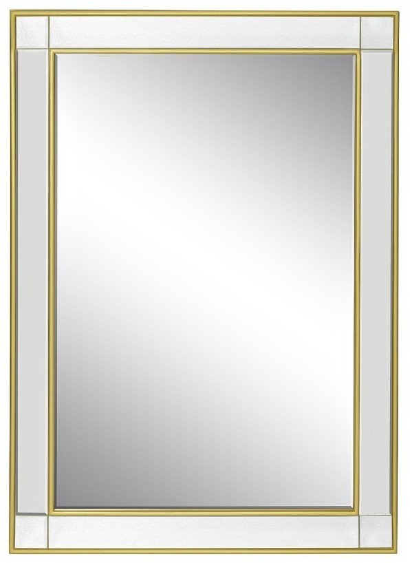 Зеркало прямоугольное отделка цвет золото 74*104см (TT-00008890)