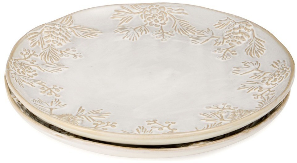 Набор тарелок обеденных коллекция "pine cones", 2 шт. /  25*25*2,3  см Bronco (230-516)