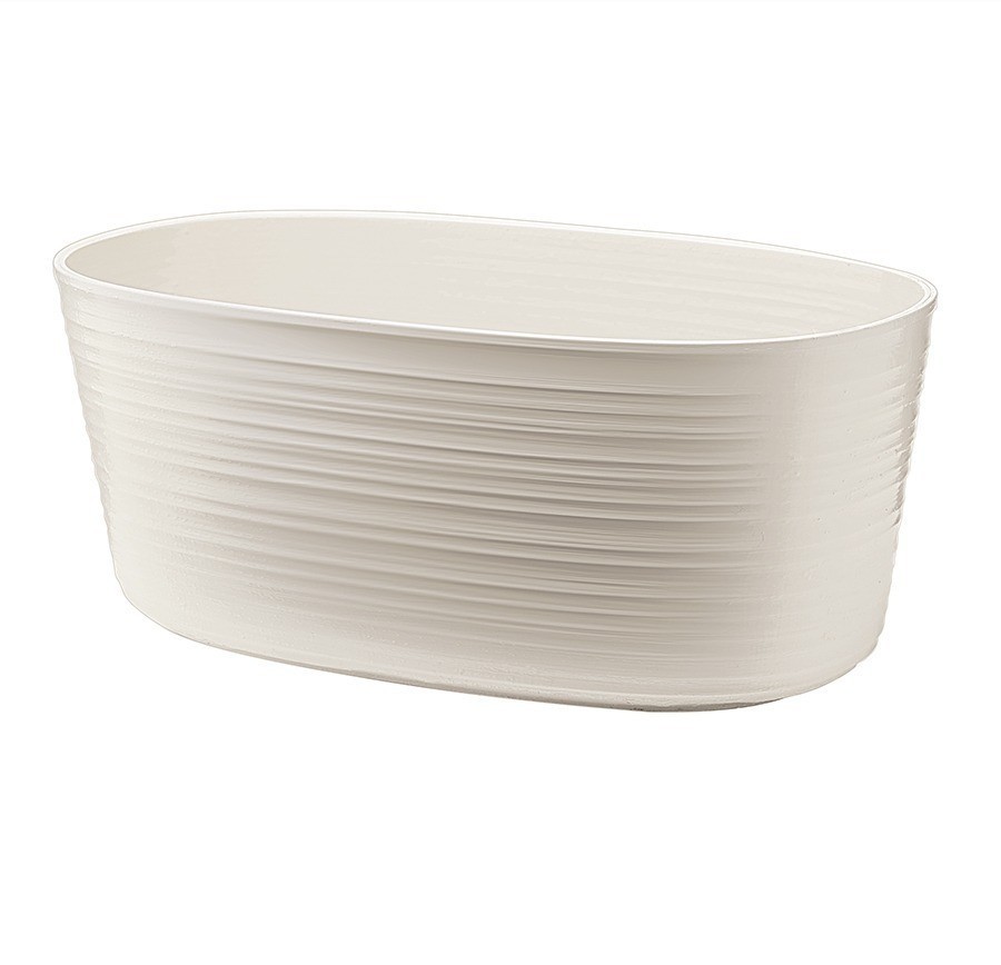 Кашпо для комнатных растений малое tierra, молочное (75511)