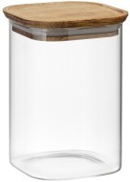 Банка для хранения квадратная glass acacia, 1,1 л (79979)