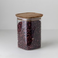 Банка для хранения квадратная glass acacia, 1,1 л (79979)