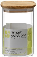 Банка для хранения квадратная glass acacia, 1,1 л (79979)