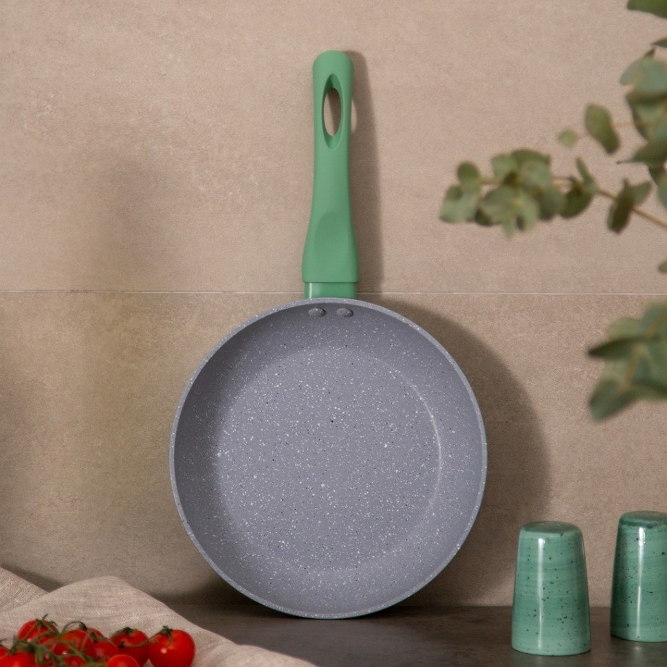 Сковорода agness с антипригарным покрытием "smoky", 20х4,3см (932-506)