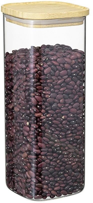 Банка для хранения квадратная glass bamboo, 1,9 л (77500)