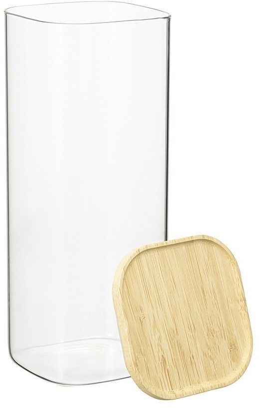 Банка для хранения квадратная glass bamboo, 1,9 л (77500)
