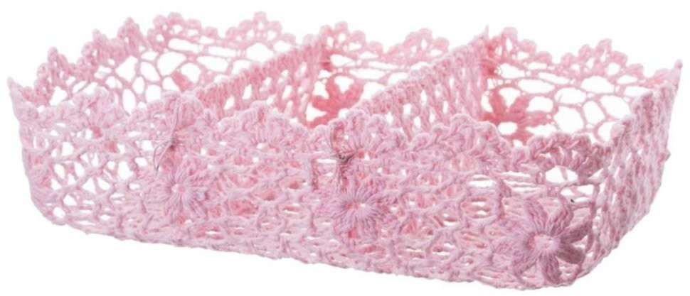 Корзинка розовая с отделениями  26*17 см,высота=7 см без упаковки Lefard (120-136)
