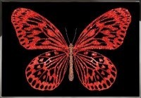 Картина Красная бабочка с кристаллами Swarovski (2375)