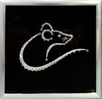 Картина Крыса мини с кристаллами Swarovski (1191)