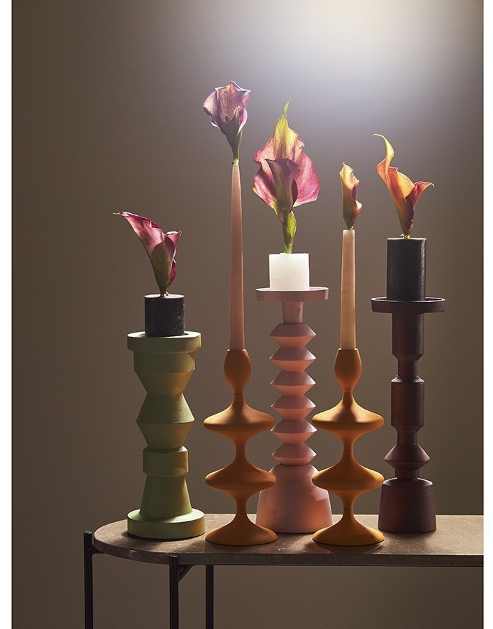 Подсвечник vivlend, 36 см, розовый (76305)