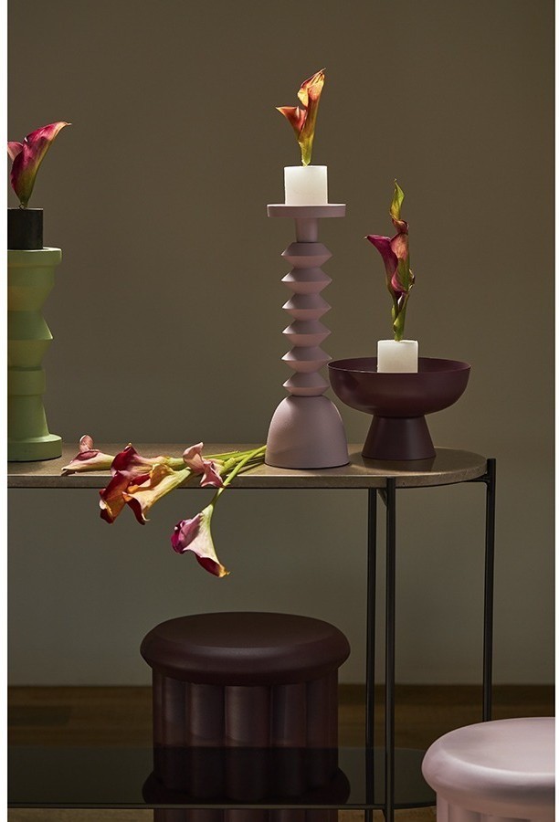 Подсвечник vivlend, 36 см, розовый (76305)