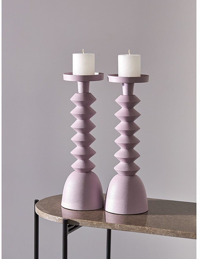 Подсвечник vivlend, 36 см, розовый (76305)