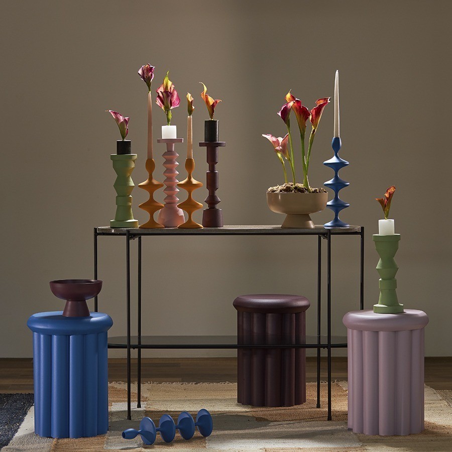 Подсвечник vivlend, 36 см, розовый (76305)