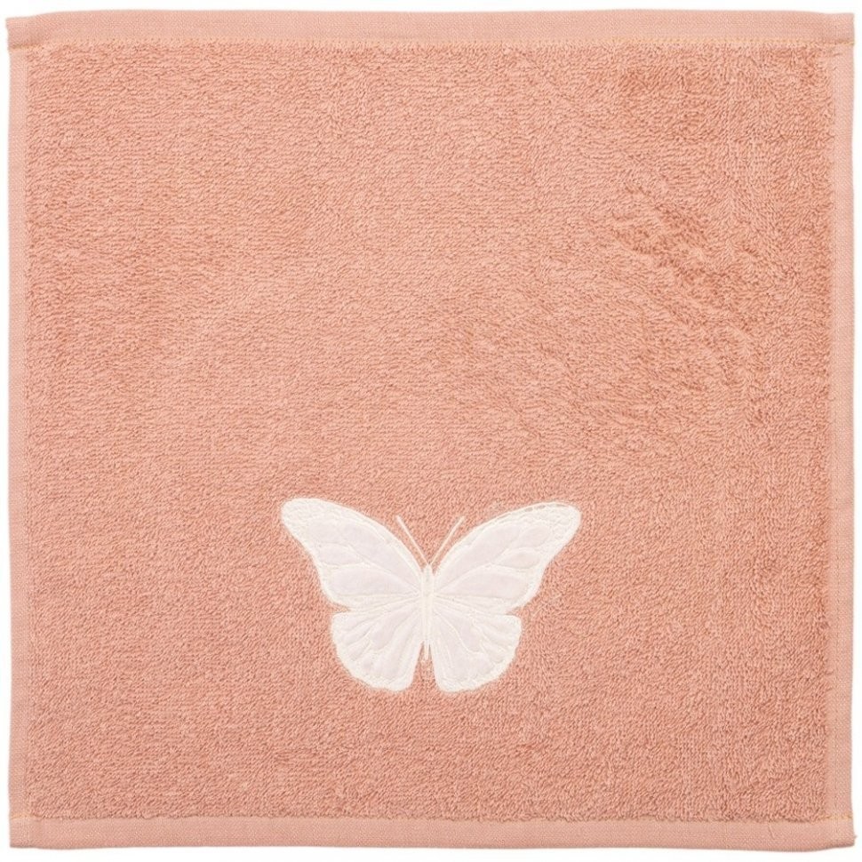 Набор полотенец из 2х шт "бархатница",50х30см,35х35см, махра,зелёный+беж,100% х\б SANTALINO (850-331-69)