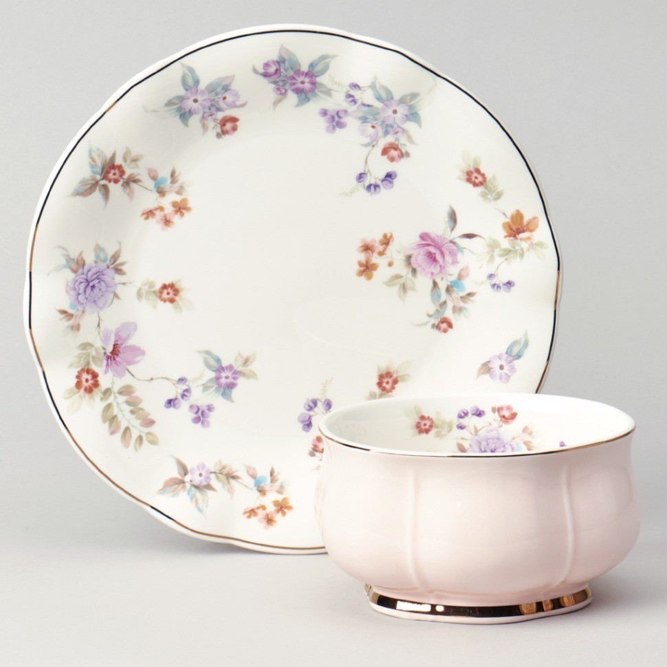 Набор для завтрака lefard "времена года" 2 пр. 440 мл розовый (42-562)