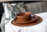 Тарелка connect, organic, D25,5 см, коричневая (68393)