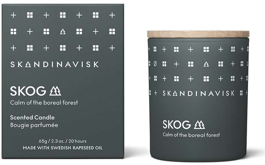 Свеча ароматическая skog с крышкой, 65 г (новая) (70383)