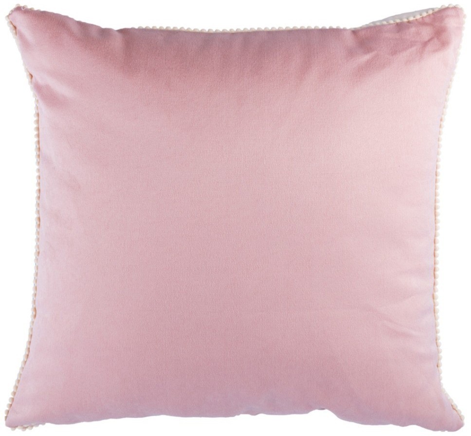 Подушка декоративная "акварель,лимон",45х45см,кремовый+розовый,100%пэ, вышивка SANTALINO (850-829-66)