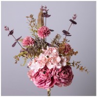 Цветочная композиция длина=38см , цвет бургунди мал.уп.=24шт Lefard (535-395)