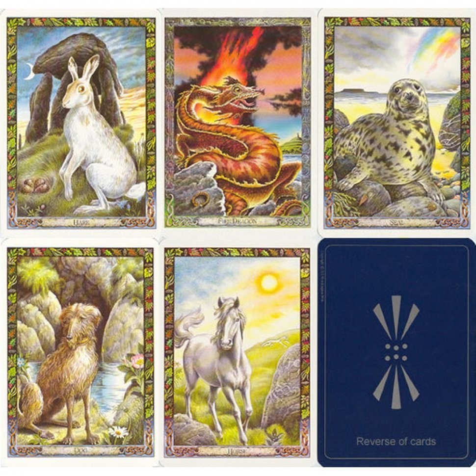 Карты Таро "Druid Animal Oracle - Book  Cards Reissue" Welbeck Publishing / Друидский Животный Оракул - Переиздание Книги и Карт (47136)