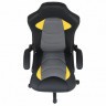 Кресло компьютерное Brabix Skill GM-005 откидные подлокотники экокожа черное/желтое 532494 (91481)