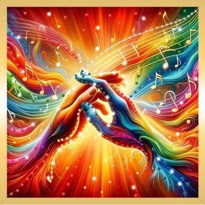 Картина МЕЛОДИЯ ЧУВСТВ с кристаллами Swarovski (3147)