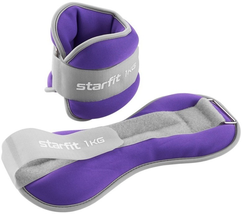 Утяжелители универсальные WT-502, 1 кг, лиловый (1524316)