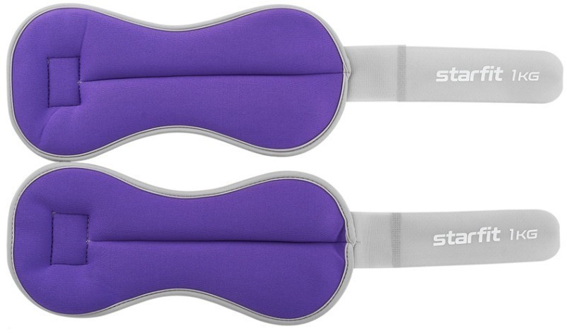 Утяжелители универсальные WT-502, 1 кг, лиловый (1524316)