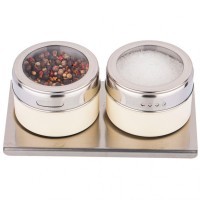 Набор для специй agness 3 пр.на магнитах, в т.ч. метал.подставка 14*9*5 см (912-039)