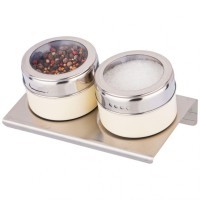 Набор для специй agness 3 пр.на магнитах, в т.ч. метал.подставка 14*9*5 см (912-039)