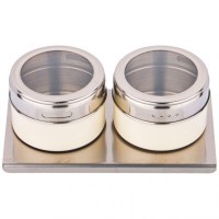 Набор для специй agness 3 пр.на магнитах, в т.ч. метал.подставка 14*9*5 см (912-039)