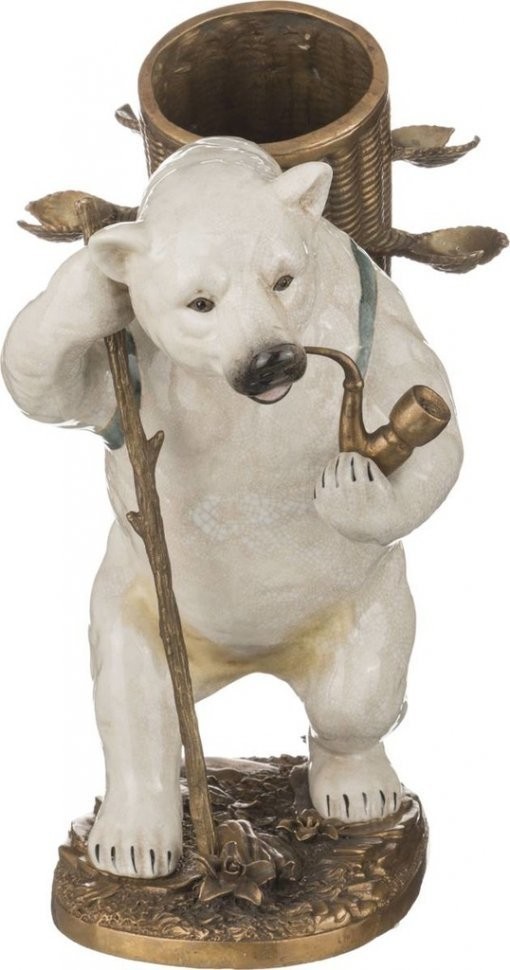 Изделие декоративное "медведь с трубкой" 49*18 см высота=25 см Lefard (469-265)