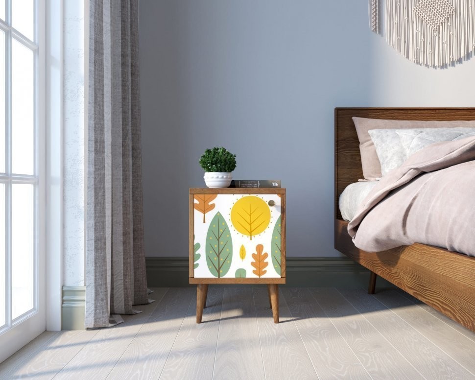 Тумбочка Berber с дверкой 30 принт арт BB21/Print_30-ET