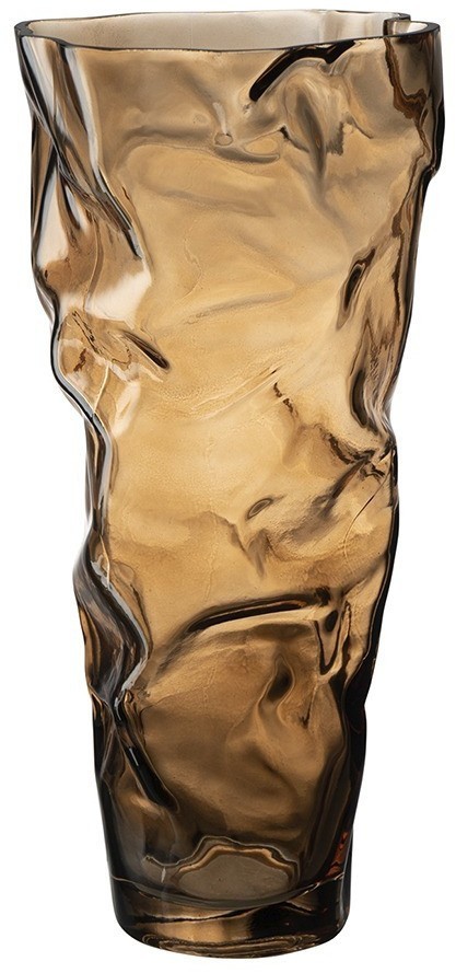 Ваза crumpl, 32 см, коричневая (76186)