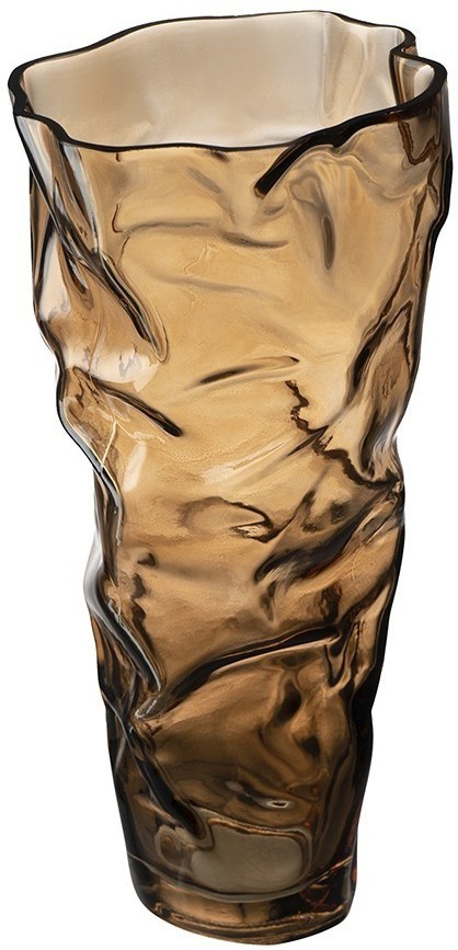 Ваза crumpl, 32 см, коричневая (76186)