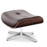 Пуф Eames Lounge EC-015/A5351walnut, металл, натуральная кожа, дерево, walnut/brown, ROOMERS FURNITURE