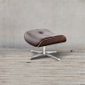Пуф Eames Lounge EC-015/A5351walnut, металл, натуральная кожа, дерево, walnut/brown, ROOMERS FURNITURE