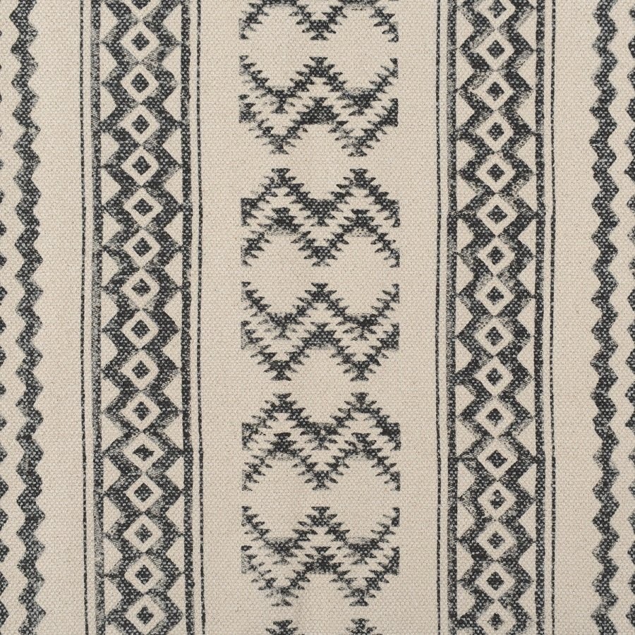 Ковер из хлопка с контрастным орнаментом и бахромой из коллекции ethnic, 70х160 см (69437)
