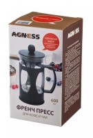 Френч-пресс agness 600 мл. с мерной ложкой Agness (894-019)