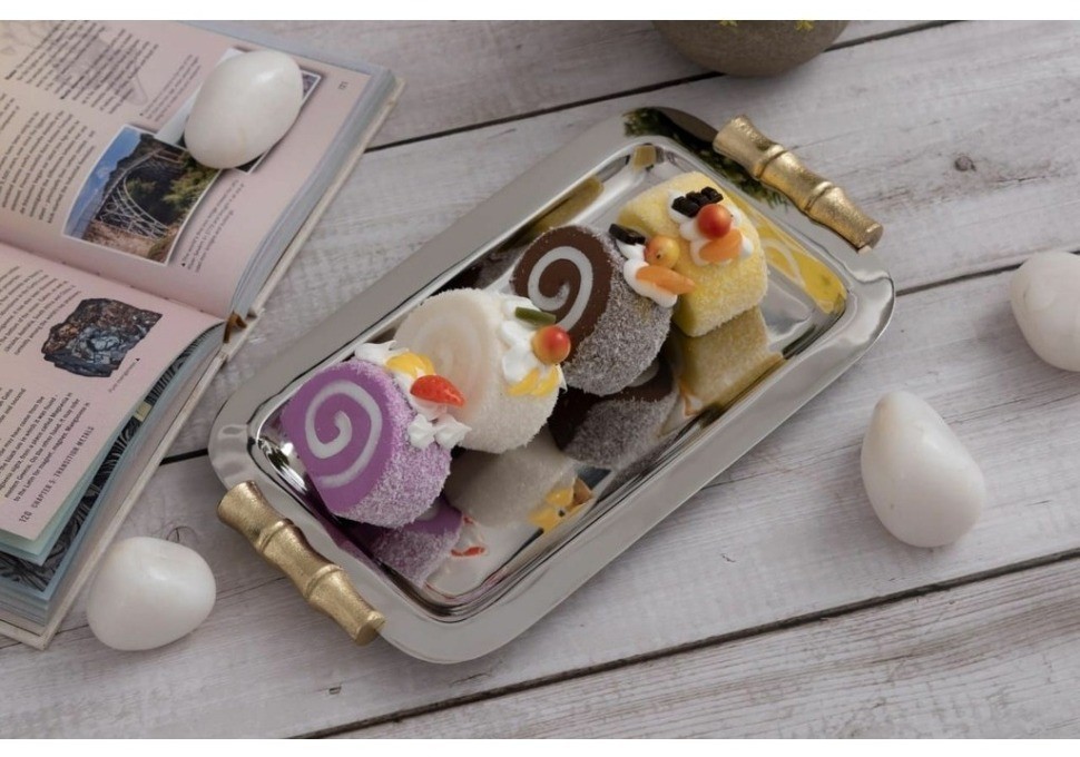 Сервировочный поднос "Байкал" под бамбук (алюминий) VY015BBTA