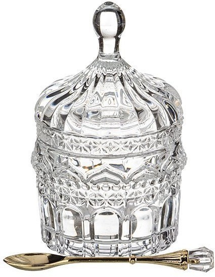 Икорница с ложкой 155 мл 8,5*8,5 см. высота=13 см. коллекция "muza" Lefard (355-211)