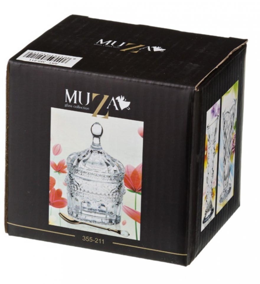 Икорница с ложкой 155 мл 8,5*8,5 см. высота=13 см. коллекция "muza" Lefard (355-211)