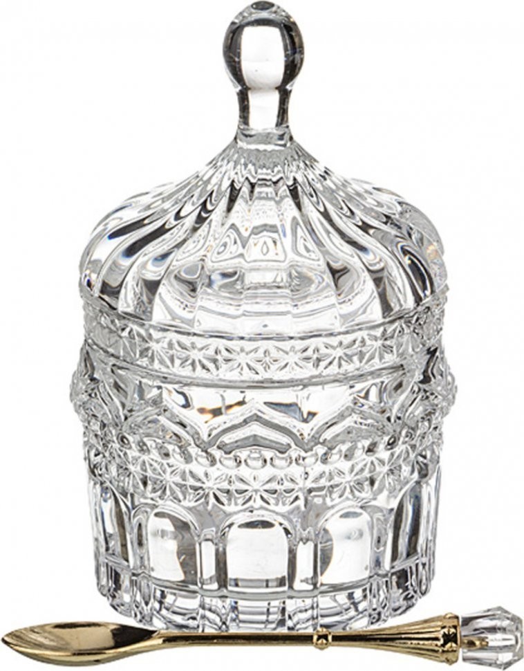 Икорница с ложкой 155 мл 8,5*8,5 см. высота=13 см. коллекция "muza" Lefard (355-211)