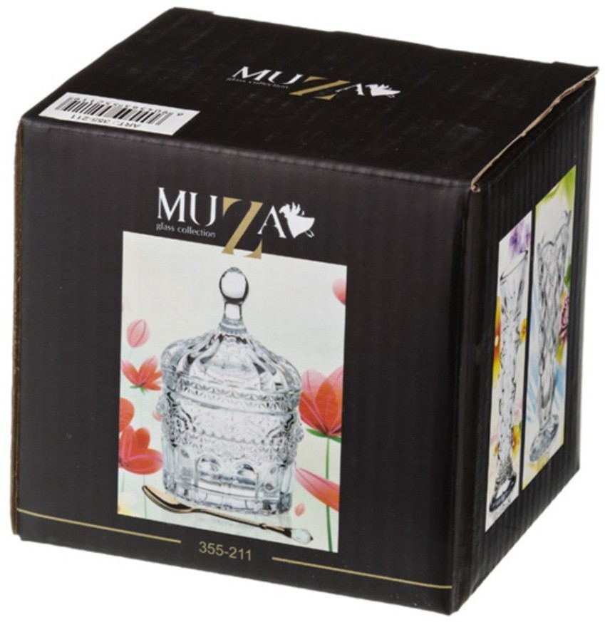 Икорница с ложкой 155 мл 8,5*8,5 см. высота=13 см. коллекция "muza" Lefard (355-211)