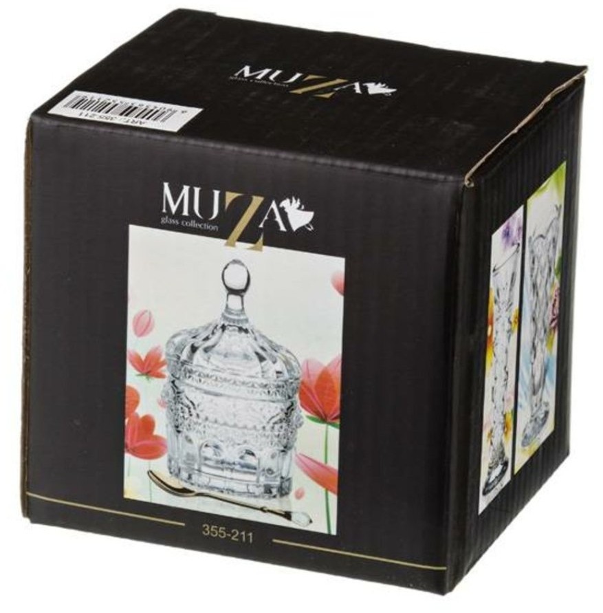 Икорница с ложкой 155 мл 8,5*8,5 см. высота=13 см. коллекция "muza" Lefard (355-211)