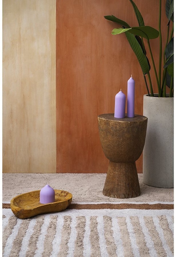 Свеча декоративная цвета лаванды из коллекции edge, 10,5см (75053)