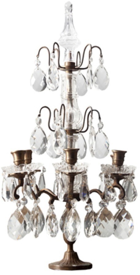 Подсвечник 420/CH06, бронза, стекло, mixed, ROOMERS FURNITURE