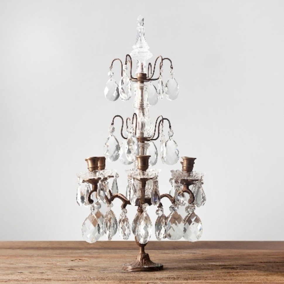 Подсвечник 420/CH06, бронза, стекло, mixed, ROOMERS FURNITURE